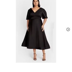 Style Y2k  Chic Elegant Black Midi Dress